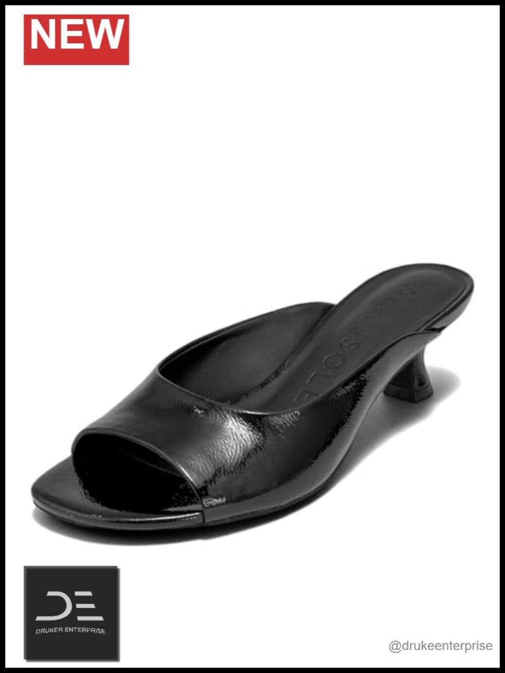 Kitten Heel Slide Sandals PU OrthoLite Slip-On Women Comfort